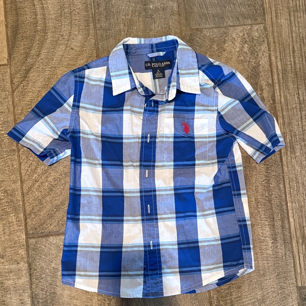 US Polo Assn Blue Plaid Shirt